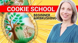 Beginner Airbrush Painting  Easy Airbrush Clouds  How to use an airbrush  How to airbrush cookies [upl. by Ereveneug923]