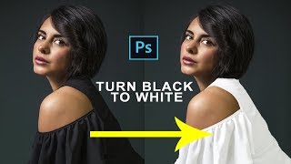 How to Change Color of a Black Dress in Photoshop  Turn Black Dress to White in Photoshop [upl. by Joletta]