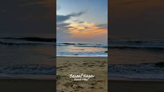 Morning Vibes Besant Nagar Beach  chennai shorts viral trending beach sunrise sea reels [upl. by Ihc]