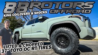 2024 TOYOTA TUNDRA TRD PRO KING SHOCKS AND CHOPPED FOR 37quot TOYO RT [upl. by Etteluap]