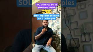 day12  Full Stack interview series  What are Solid Principles shorts coding csharp dotnet [upl. by Goldsworthy]