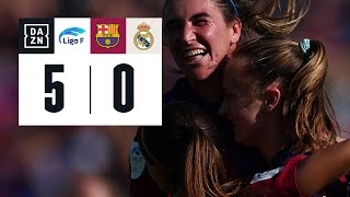 FC Barcelona vs Real Madrid CF 50  Resumen y goles  Highlights Liga F [upl. by Attekal]