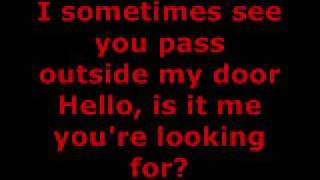 LIONEL RICHIE  HELLO LYRICS [upl. by Curren]