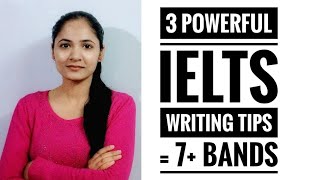 IELTS Writing tips  3 Powerful tips to change the writing style 7 bands  how to bring variety [upl. by Harli]