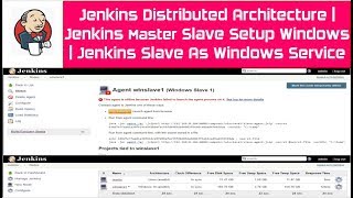 Jenkins Master Slave Setup Windows  Jenkins Slave As Windows Service  Distributed Architecture [upl. by Base458]