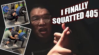 I Finally Squatted 405 Again  LIFT RECAP [upl. by Charis]