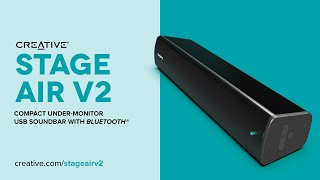 Creative Stage Air V2  Compact Undermonitor USB Soundbar with Bluetooth 53 [upl. by Eenafets]