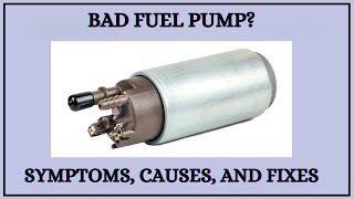 BAD FUEL PUMP SYMPTOMS CAUSES amp DIY FIXES [upl. by Eliathas268]