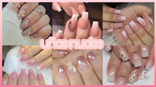 DISEÑOS DE UÑAS CORTAS  UÑAS CORTAS COLOR NUDE  UÑAS ACRÍLICAS 2022 [upl. by Aysahc]