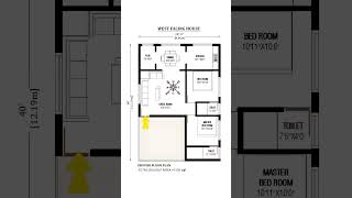 West facing house plans 🏠 homedesign architecture realestate housedesign houseplan shorts [upl. by Notak]