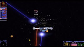 Star Trek Bridge Commander Intrepid class vs Dominion Attack Ships [upl. by Hardden10]