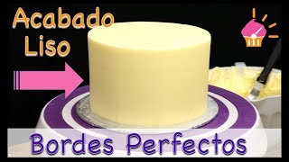 Como rellenar y cubrir Tortas con acabado liso y BORDES PERFECTOS  Crema de Mantequilla [upl. by Dlawso]