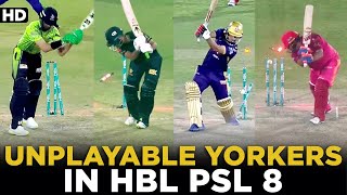 All Unplayable Yorkers in HBL PSL 8  HBL PSL 8  MI2A [upl. by Mendes]