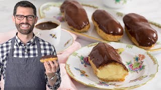 Best Chocolate Eclair Recipe [upl. by Hcirdeirf]