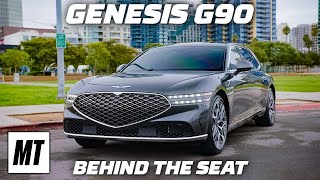 Genesis G90 Behind the Seat  MotorTrend [upl. by Youngran]