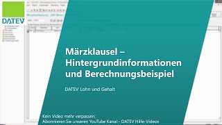 Märzklausel – Hintergrundinformationen und Berechnungsbeispiel für Lohn und Gehalt [upl. by Uno]