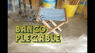 BANCO PLEGABLE Asiento en tela de mezclilla [upl. by Shirlene]