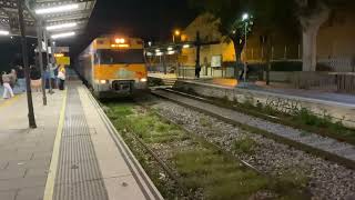 Rodalies 447 R3 dirección l’Hospitalet entrando en MontcadaRipollet con pitada [upl. by Ariaz]