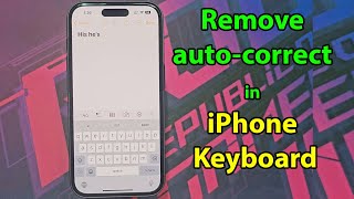 How to turn off autocorrect in iphone keyboard [upl. by Leduar]