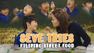 Seve Tries Filipino Street Food  Toni Gonzaga [upl. by Ednalrym]