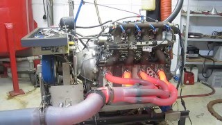 Mazda R26B 4 Rotor Engine Dyno  GLOWING HEADER [upl. by Hsetim]