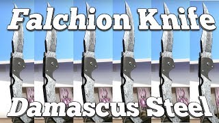 ★ Falchion Knife  Damascus Steel FIELD TESTED FLOAT 0315598071 [upl. by Earissed316]