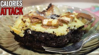 Brownie with Cheesecake Layer and Snickers Chips [upl. by Ebbie]