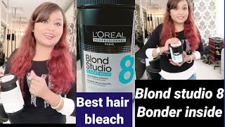 loreal professional blond studio 8 bonder indisebest hair bleachhairexpert by Shyamas Makeover [upl. by Kciredor]