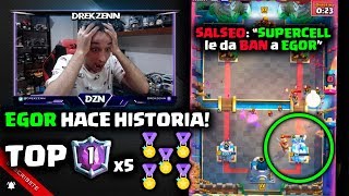 ASÍ EGOR HACE HISTORIA 5 VECES TOP 1 DEL MUNDO Y SUPERCELL LE DA BAN    DrekzeNN  Clash Royale [upl. by Eidnew]