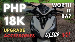 UPGRADE amp ACCESSORIES WORTH 18000 PESOS  HONDA CLICK 125i V2 [upl. by Nylavad599]