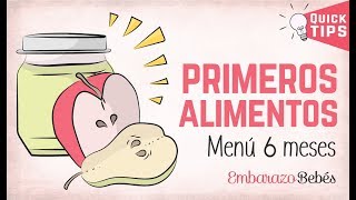 😋🍎 PAPILLAS para BEBÉS de 6 MESES Primeros alimentos [upl. by Eilatan]