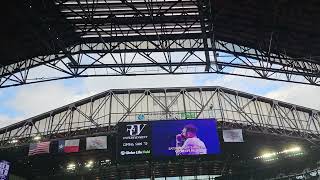 Globe Life Field roof opening 42324 Texas Rangers Vs Seattle Mariners [upl. by Handal618]