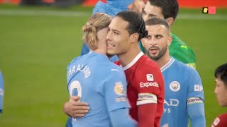 Virgil van Dijk VS Erling Haaland  Face to Face Moments [upl. by Asirrac]