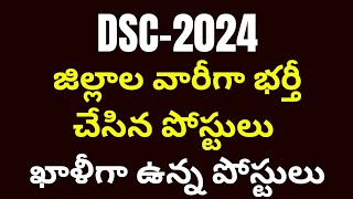 DSC2024 District wise filled and vacant posts details [upl. by Burta956]