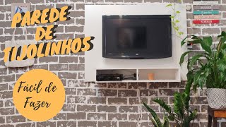 Como fazer parede de tijolinhos com tinta casadaana paredetijolinhos reciclar diy [upl. by Thornton933]