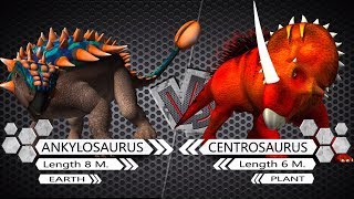 Ankylosaurus VS Centrosaurus Dinosaurs Colosseum Battle [upl. by Ivie]