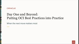 Day One and Beyond Best Practices to Design and Operate Oracle [upl. by Kesley]