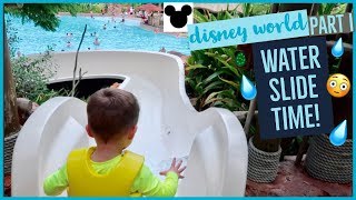 FIRST WATER SLIDE💧😅  EPIC START TO OUR DISNEY VACATION  VLOG I  Brianna K [upl. by Ramgad]