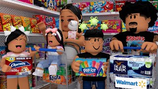 WE HAVE TO PREPARE FOR A HURRICANE SHOPPING AT WALMART  Bloxburg Family Roleplay [upl. by Atinob]