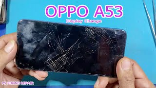 oppo A53 display change  oppo A53 lcd replacement  OPPO A53 Display light solution [upl. by Tiossem]