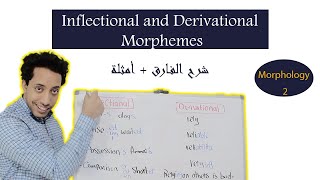 morphology  inflectional and derivational morphemes شرح الفارق [upl. by Nyllewell]