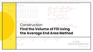 PE Exam  Construction  Find the Volume of Fill Using the Average End Area Method [upl. by Ahsenek]