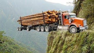 Best Logging Truck Drivers Skill With Dangerous Extreme RoadsKnowledge Show [upl. by Serdna]