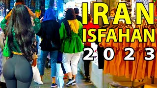 Amazing Nightlife of Iranian people In Isfahan City  walking tour 2023 [upl. by Lajib]