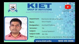 State Transition Matrix using Similarity Transformation  Control SystemII [upl. by Esiuqram]