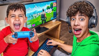 my Little Brother CONTROLS my Fortnite Game 😡 [upl. by Ednalrim926]