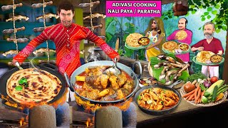 Nalli Paya Paratha Street Food Cooking Recipe by Adivasi Hindi Kahaniya Hindi Stories Moral Stories [upl. by Sher]