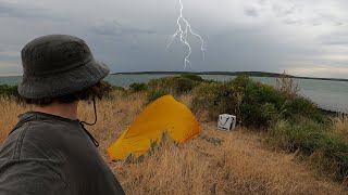 Alone Overnight On Tiny Island  Big Surprise Storm [upl. by Charlean]