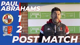 Post Match  Paul Abrahams vs Tilbury [upl. by Acirdna]