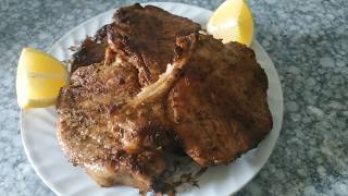 СВИНЫЕ СТЕЙКИ НА СКОВОРОДЕ  GRILLED PORK STEAKS  ΧΟΙΡΙΝΕΣ ΜΠΡΙΖΟΛΕΣ ΣΤΟ ΤΗΓΑΝΙ [upl. by Adaline]